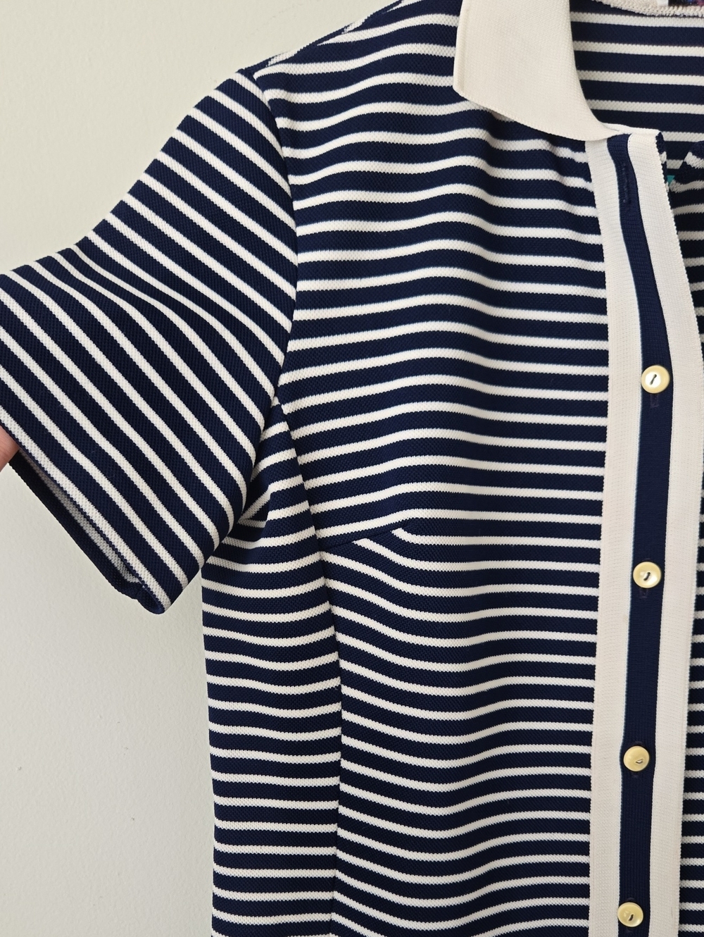 Vintage Chemise Lacoste Striped Polo Dress 70s/80s - Picture 5 of 8